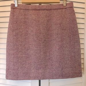 J.Crew size 8 purple wool tweed mini skirt
